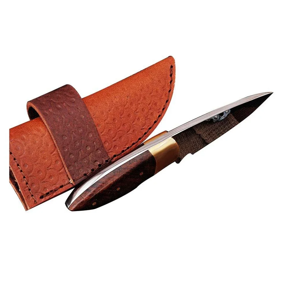J2 Stainless Steel Handmade Knife with Rosewood and Brass Handle Kitchen Knife
